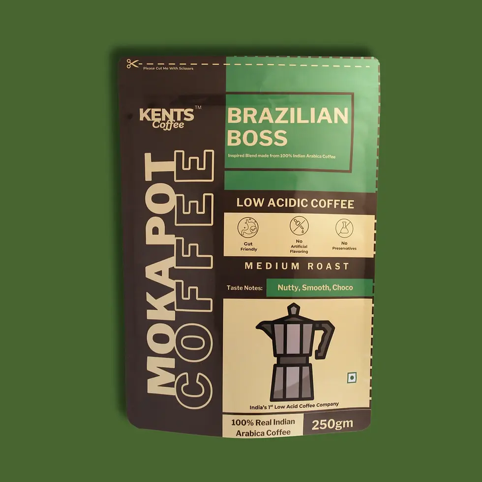 Brazilian Boss | Moka Pot Coffee | Nutty, Smooth, Choco | Low Acidic Coffee 250g