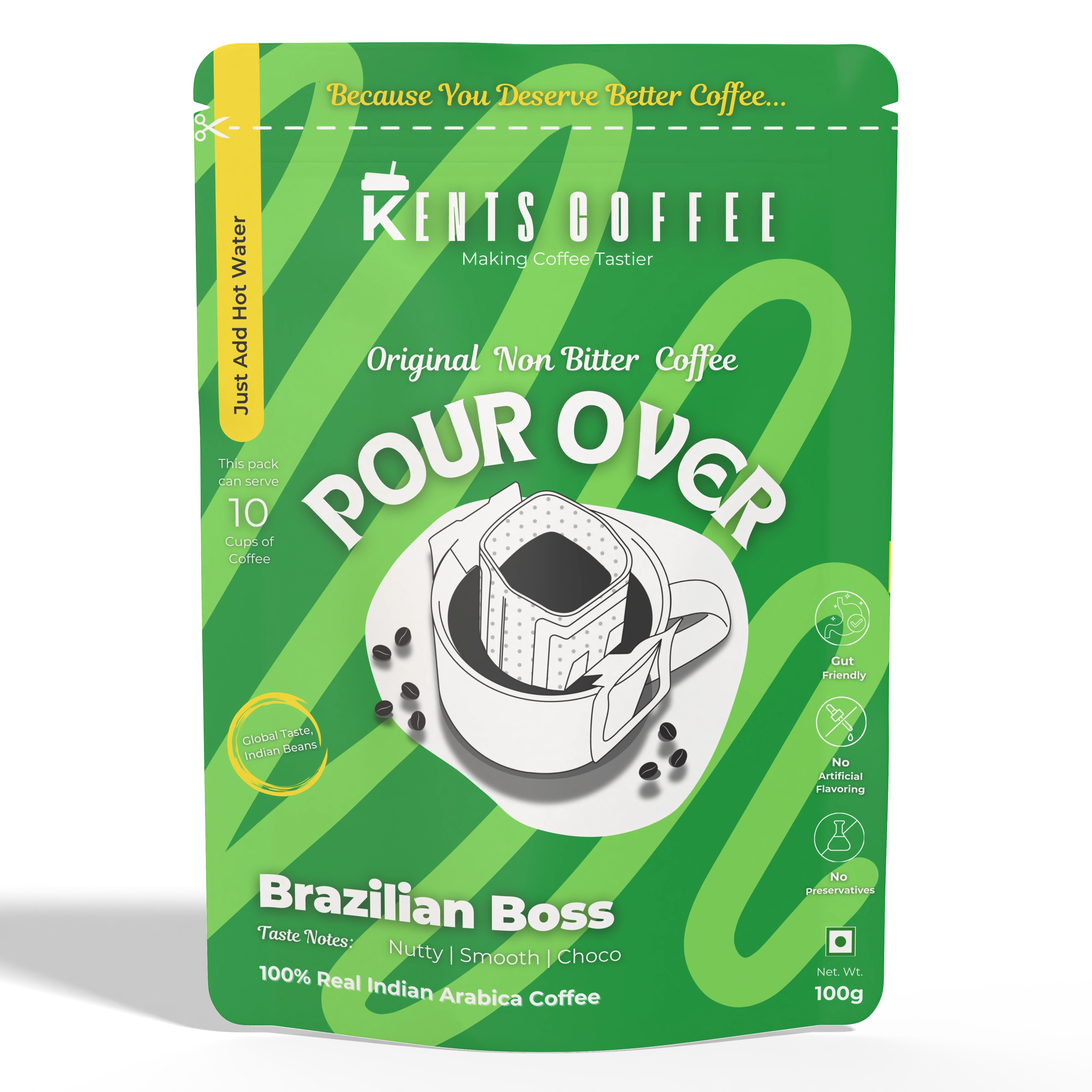 Brazilian Boss Pour Over Coffee | Nutty, Smooth & Chocolatey 10 Pack