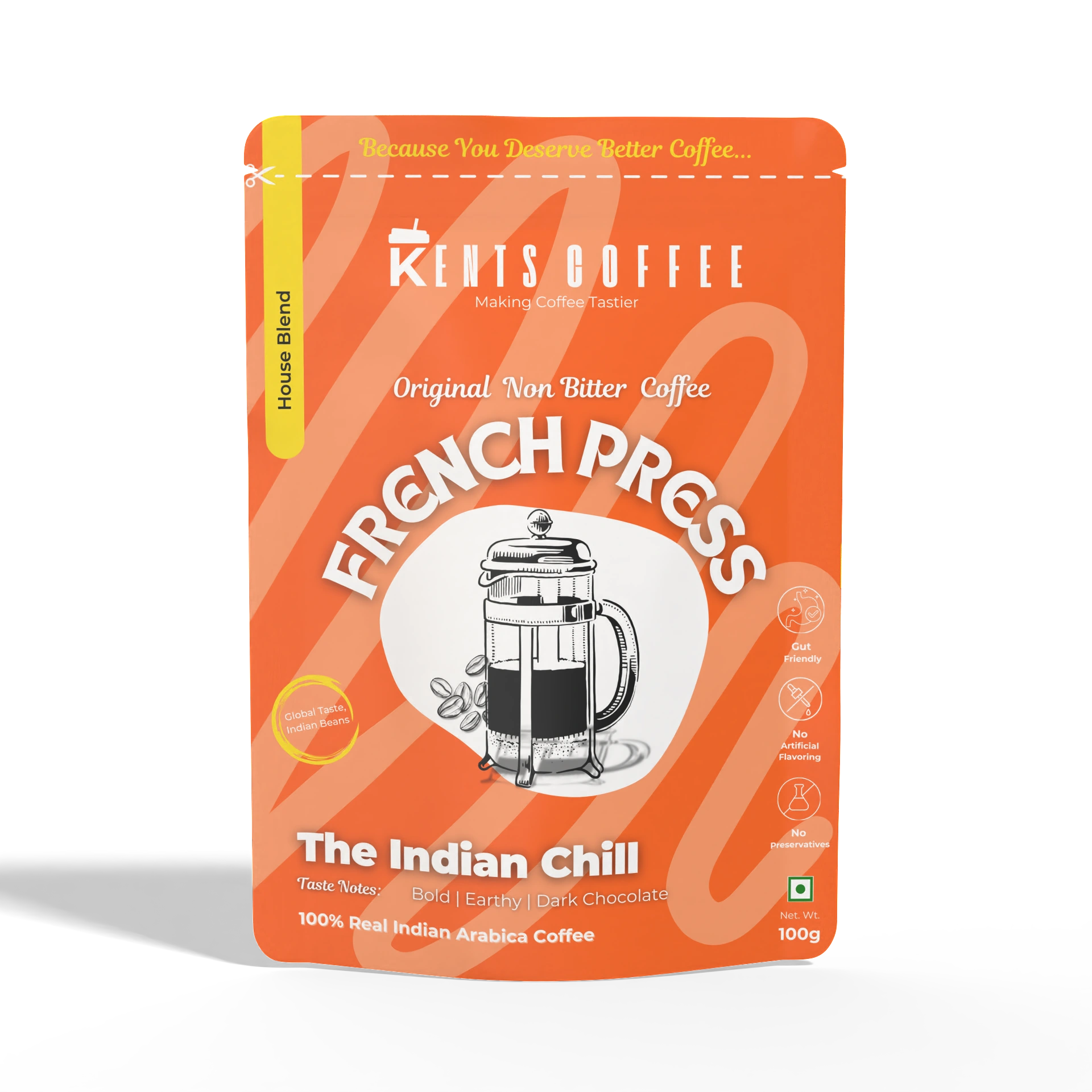Indian Chill French Press Coffee | Bold, Earthy & Dark Chocolate Medium Rost