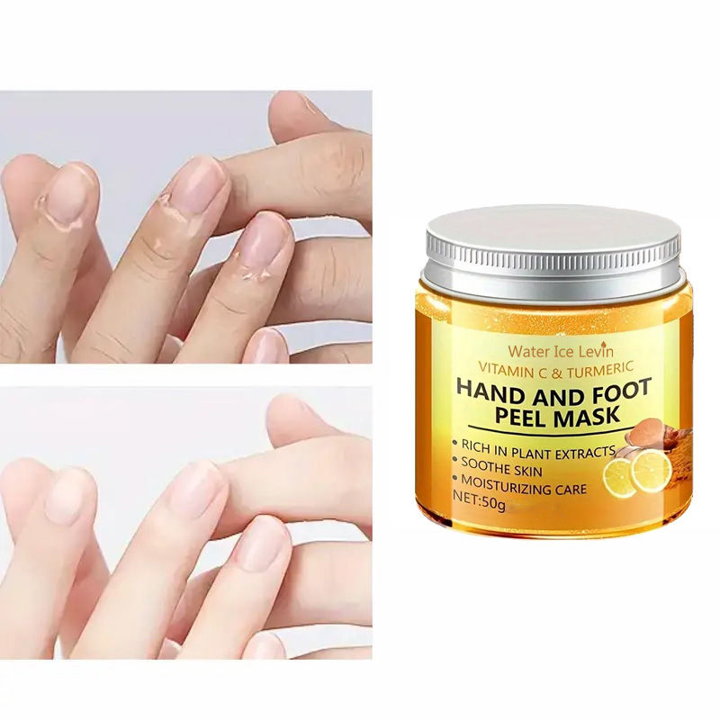 Thumbnail: Vitamin c and turmeric hand wax mask for hands and feet, smoothing skin, gently 