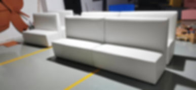 2 seater white Bench 