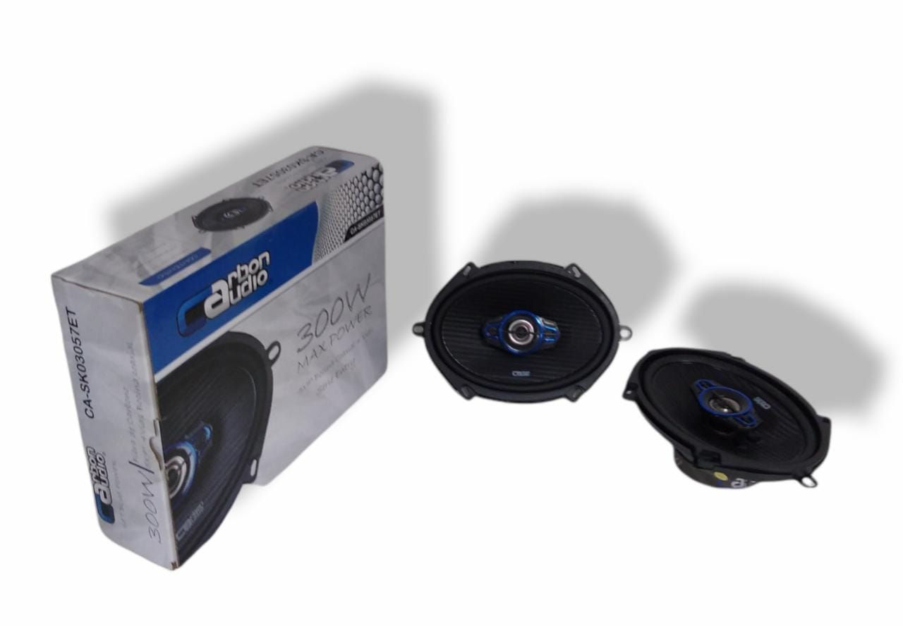 Bocinas Coaxiales 4 Vías 300W Fibra De Carbono 5x7