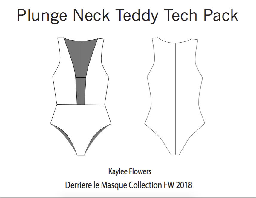 Plunge Neck Teddy Tech Pack