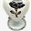 Thumbnail: Heart Keepsake White Silver Rose With Stand + Box, cremation urn