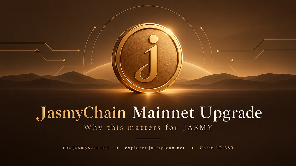 gold jasmy coin & words