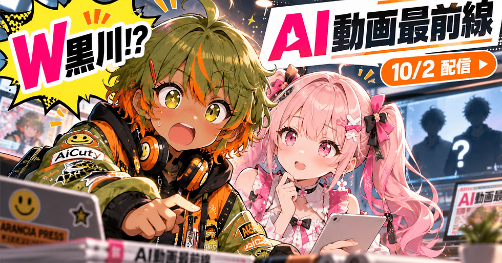 '「黒川文雄さん×黒川文雄さん×しらいはかせ」ってどういうこと!? メディアクリエイター3名が語る、AI動画時代の新感覚書籍発売! 特別オンラインセミナー10月2日開催