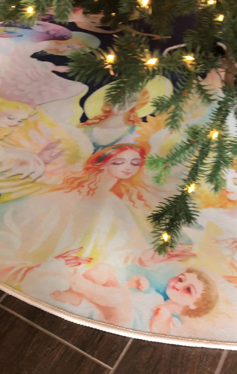 Thumbnail: Angels on High Tree Skirt