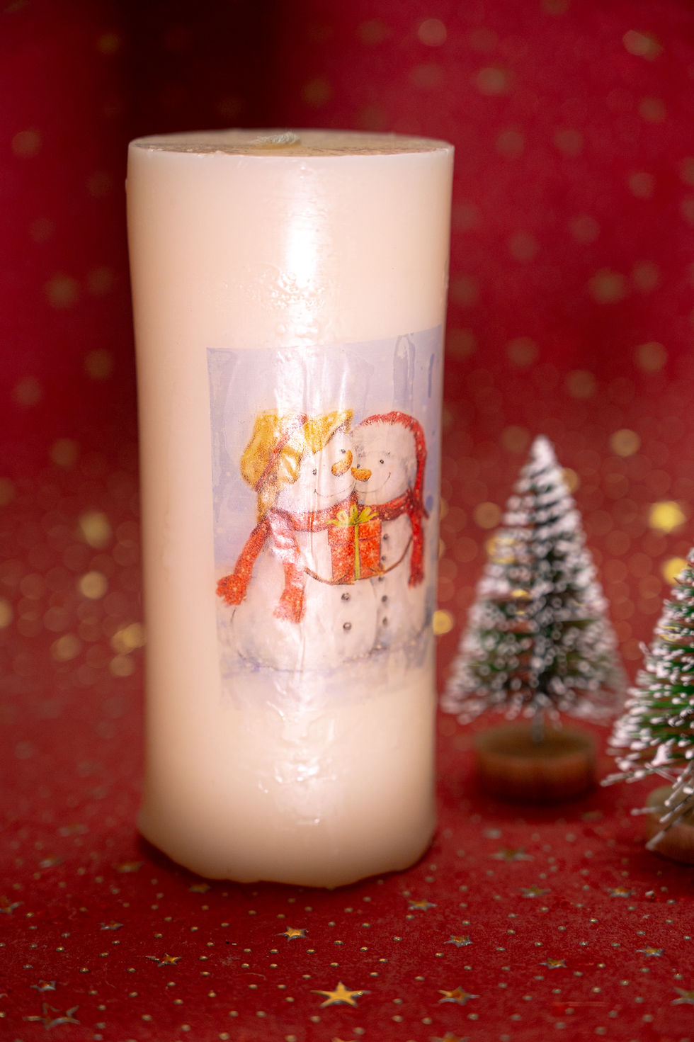 Thumbnail: Christmas Printed Pillar candles