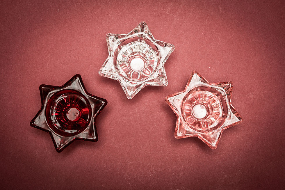 Thumbnail: Star shaped Candle stand Transparent (Set of 2)