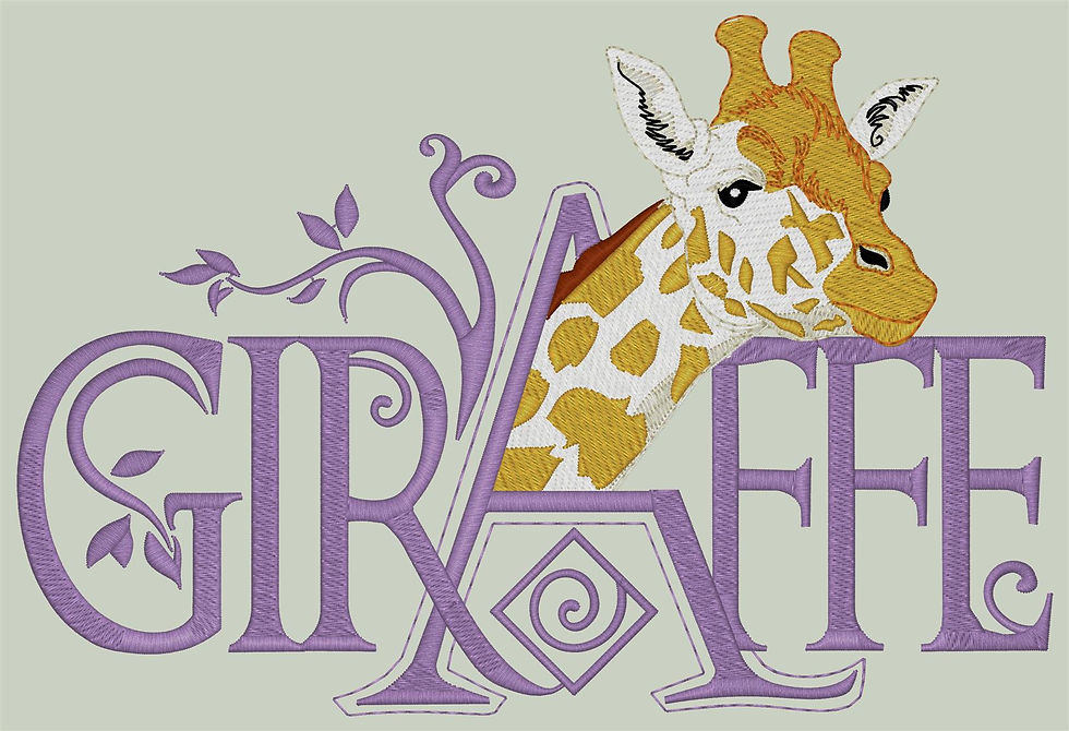 Embroidered Giraffe T-shirt
