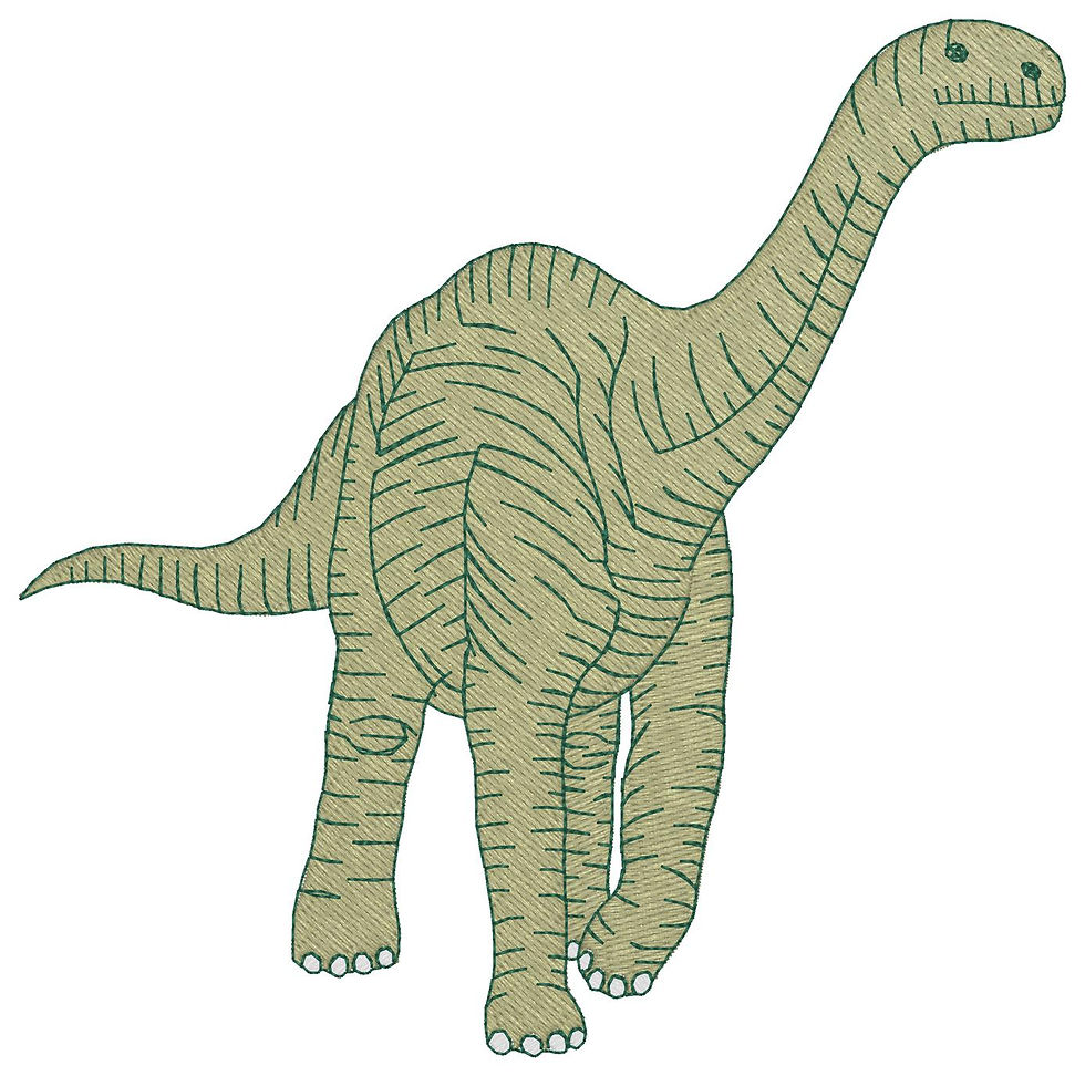 Embroidered Brontosaurus T-shirt