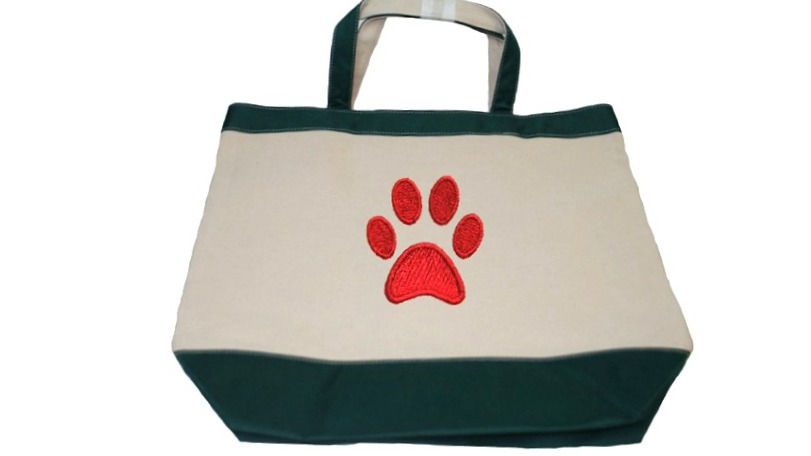 Thumbnail: Embroidered Paw Tote Bag