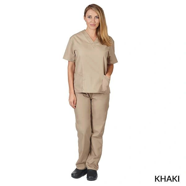 Natural Uniforms Unisex Scrub Set - Khaki