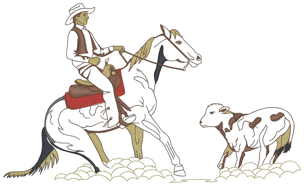 Embroidered Riding Horse T-shirt