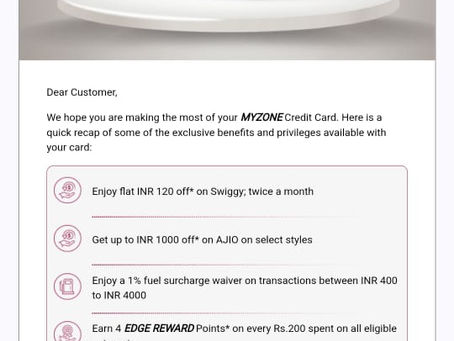 Important update regarding your AXIS BANK Credit Card