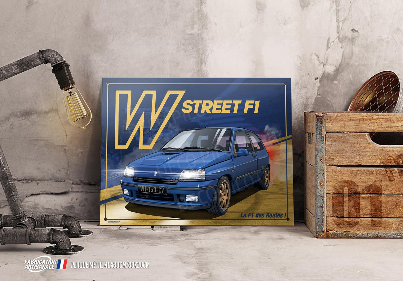 Plaque métal Renault Clio Williams 16s