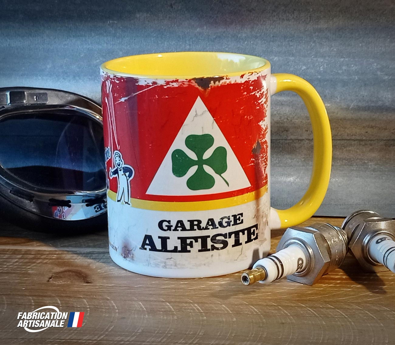 Mug "Garage Alfiste" voitures Alfa Romeo.