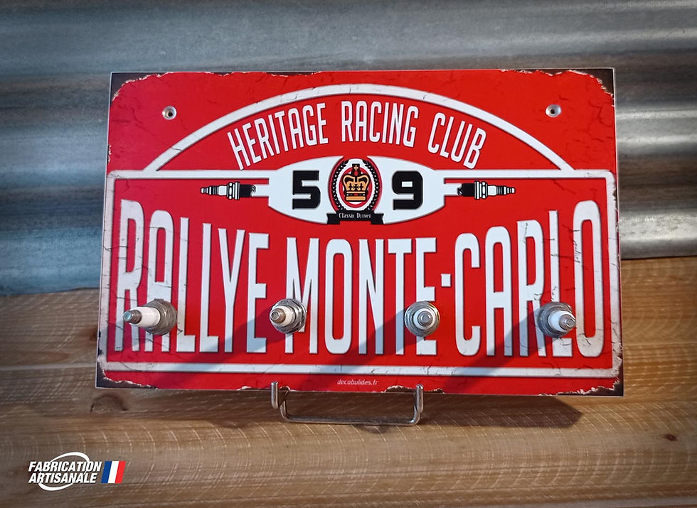 Miniature : Accroche clés mural style vintage rallye de Monte Carlo