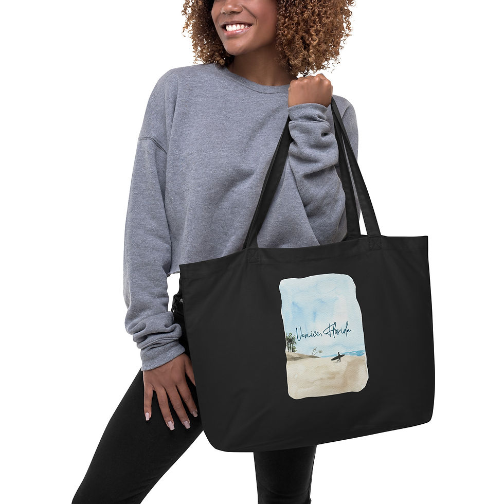 Venice Watercolor Large organic tote bag