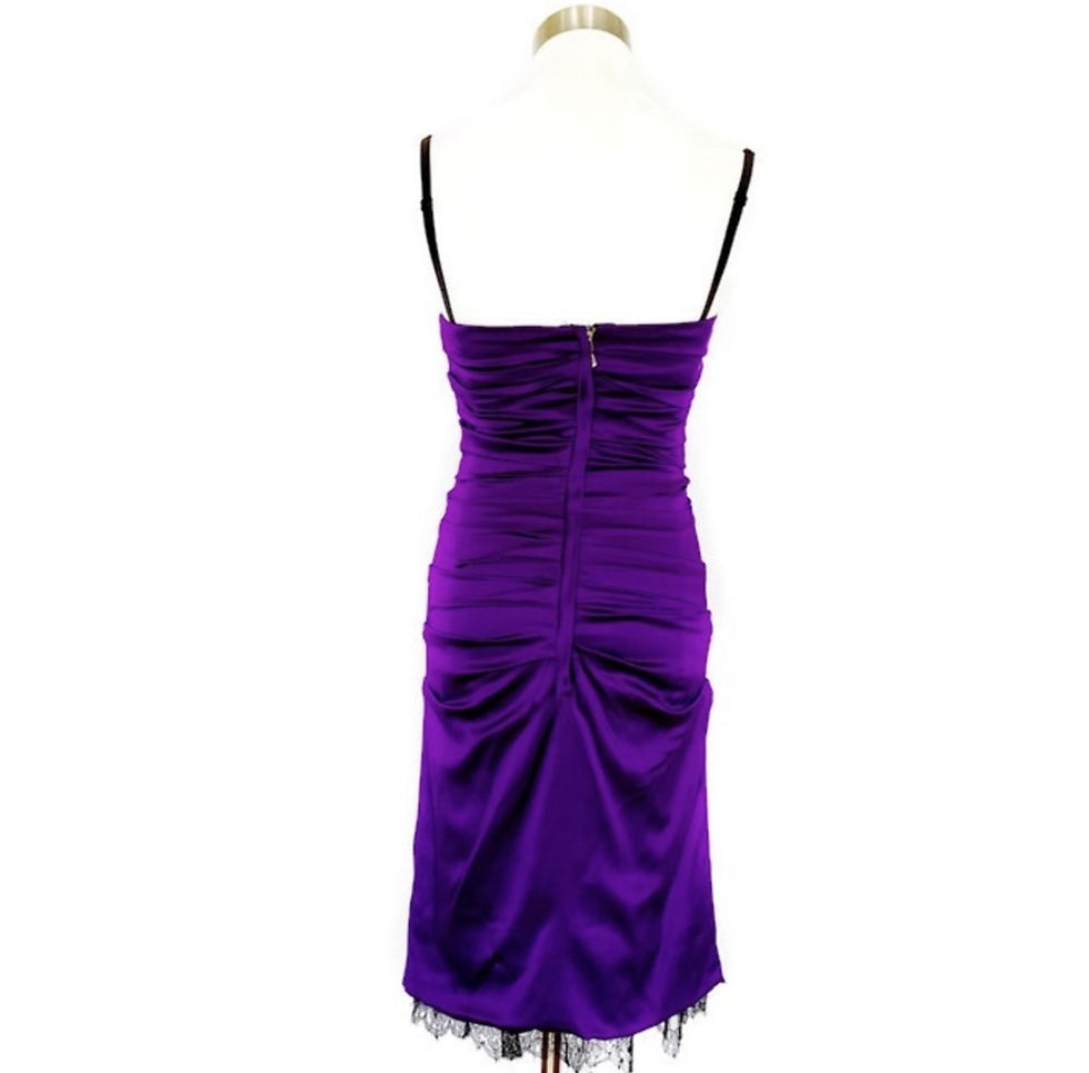 Thumbnail: Dolce & Gabbana Silky Exposed Bra & Lace Dress 38 IT/0