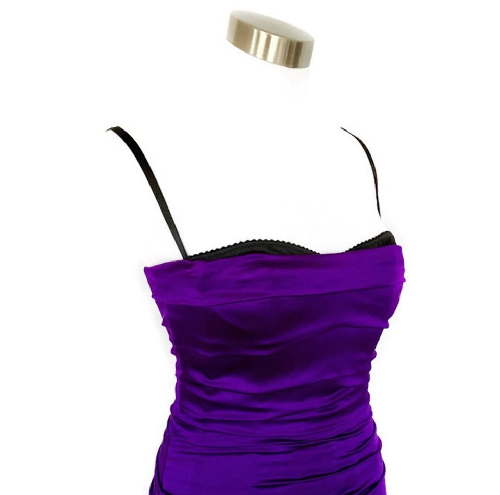 Thumbnail: Dolce & Gabbana Silky Exposed Bra & Lace Dress 38 IT/0