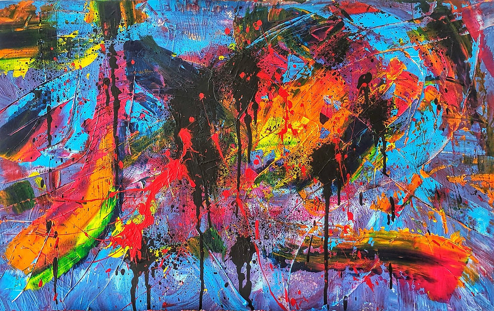 Thumbnail: "One More Chance" Original, Starched & signed Painting 80X50 CM