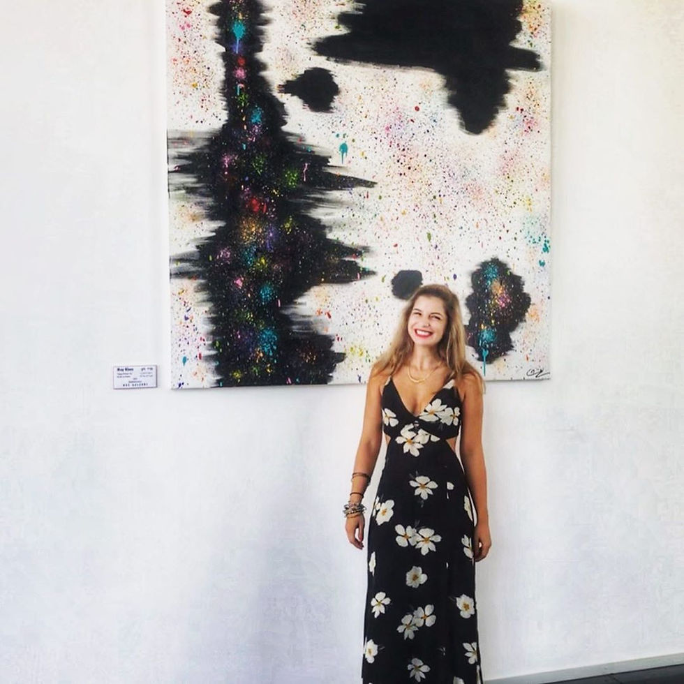 Thumbnail: "Flying Without You" 150X150CM  Painting by Pink May Khen