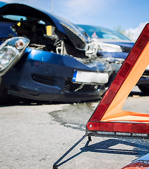 Road accident with smashed cars that will require Driving Offences Solicitors Mayo