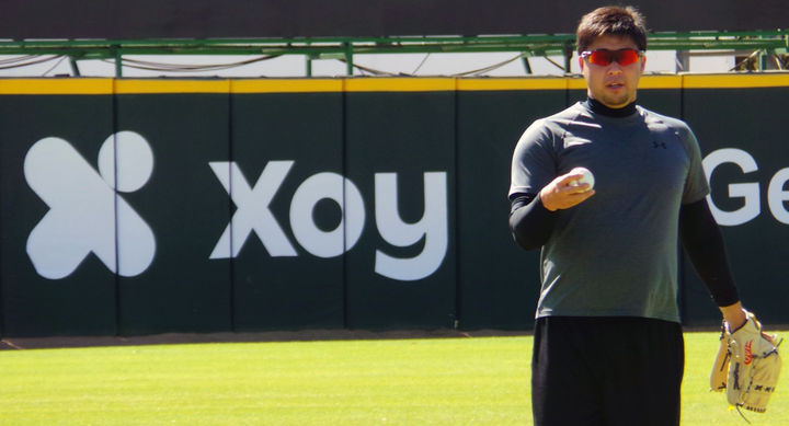 Entrena Tazawa por primera vez en El Cuartel