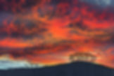 Rebecca Vincent Catch Fire sunset monotype painting