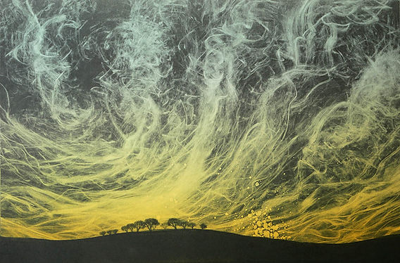 On Cloud Nine | expressive sky paintings | landscapes with moody skies