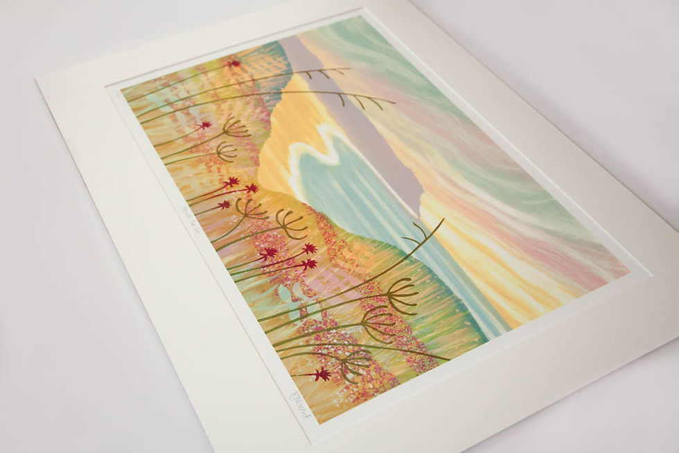 Thumbnail: Beside the Sea print by Rebecca Vincent mounted view