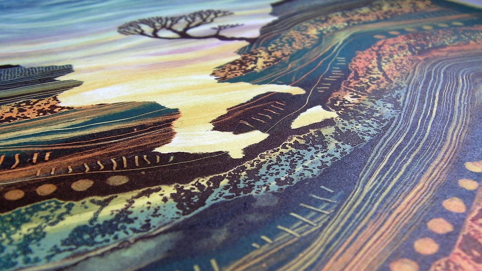 Thumbnail: Keep me Hanging On original monotype mounted