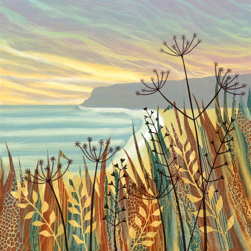 Thumbnail: Rebecca Vincent artist greetings cards pack Northumberland landscape art coast colourful artist cards