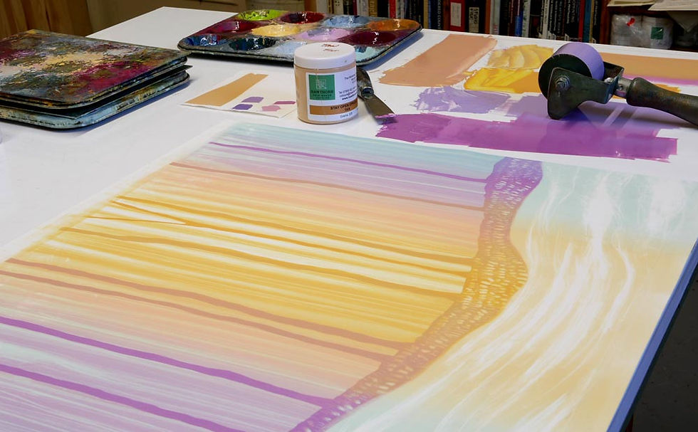 Rebecca Vincent studio The Hearth Horsley Northumberland artist printmaker