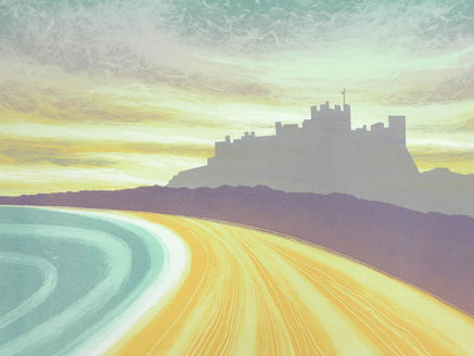 Northumberland coast prints Bamburgh Castle Rebecca Vincent
