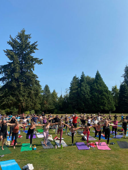 Yoga outside to raise money for the KCLSF