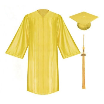 Thumbnail: Satin Graduation Gown, Cap and Tassel