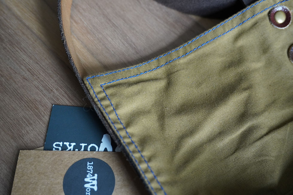 Thumbnail: Waxed Cotton and Leather Bag by 1874 Works