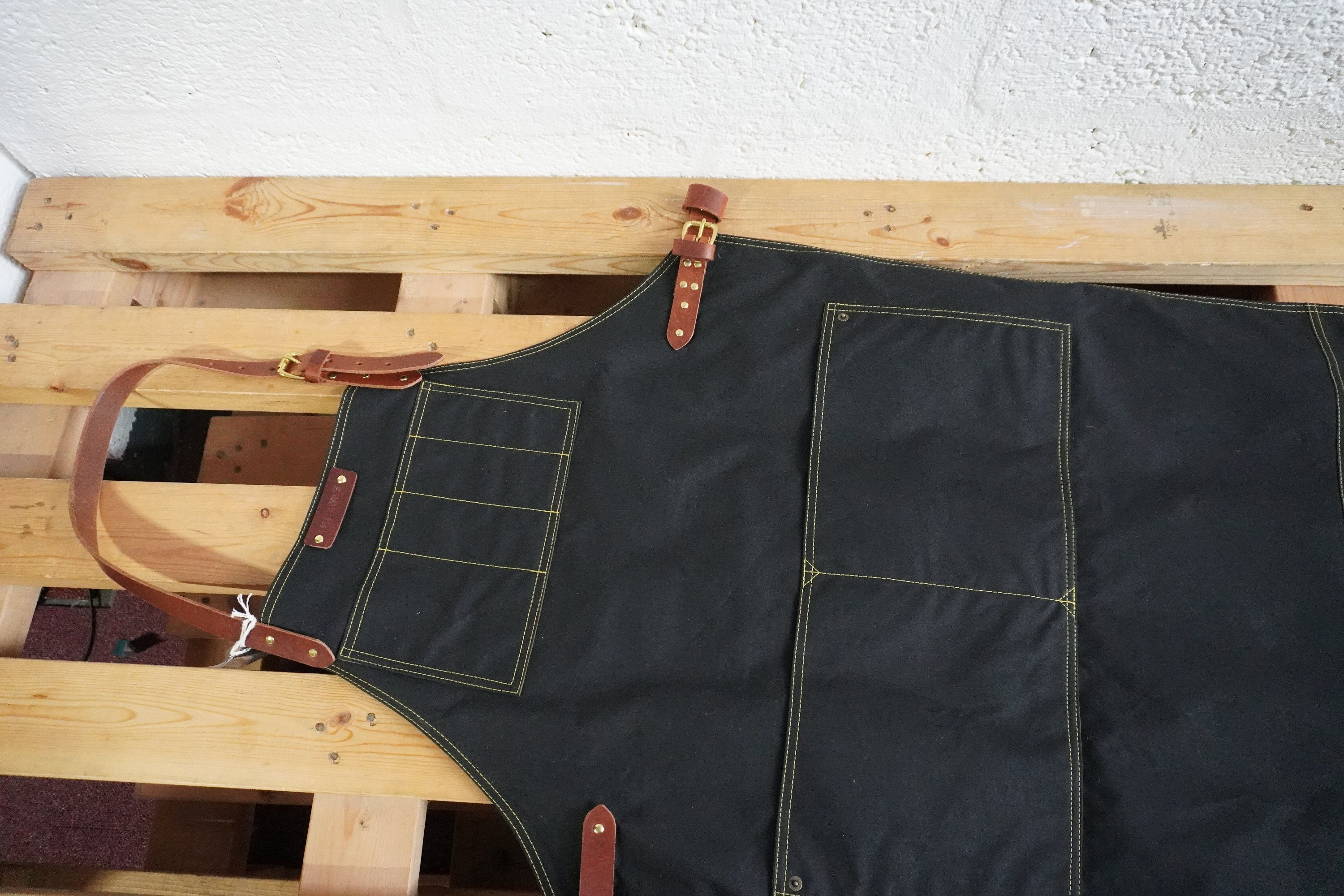 Waxed Cotton and Leather Apron by 1874 Works