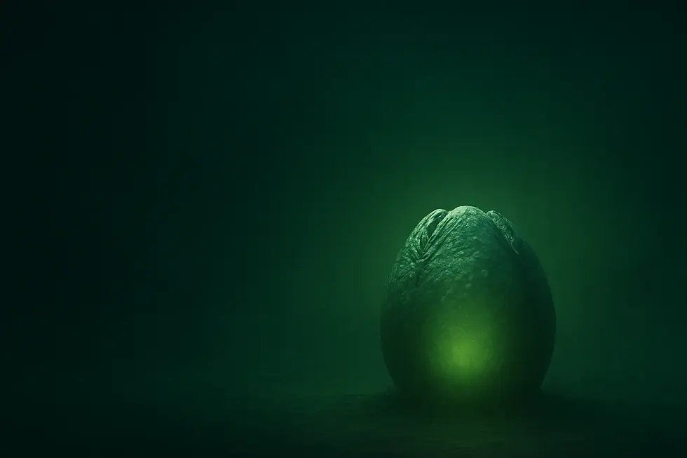 Glowing alien egg illustration for Alien: Covenant (Bridge) novel project.