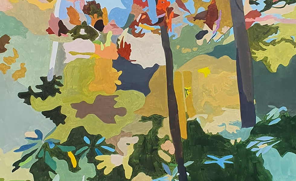 Landscape oil painting of Autumn at Fallingwater, Pennsylvania, US