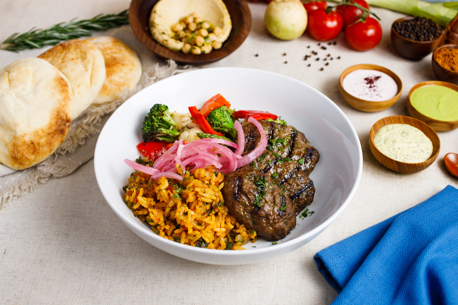 Lamb & Beef Kabob Rice Bowl