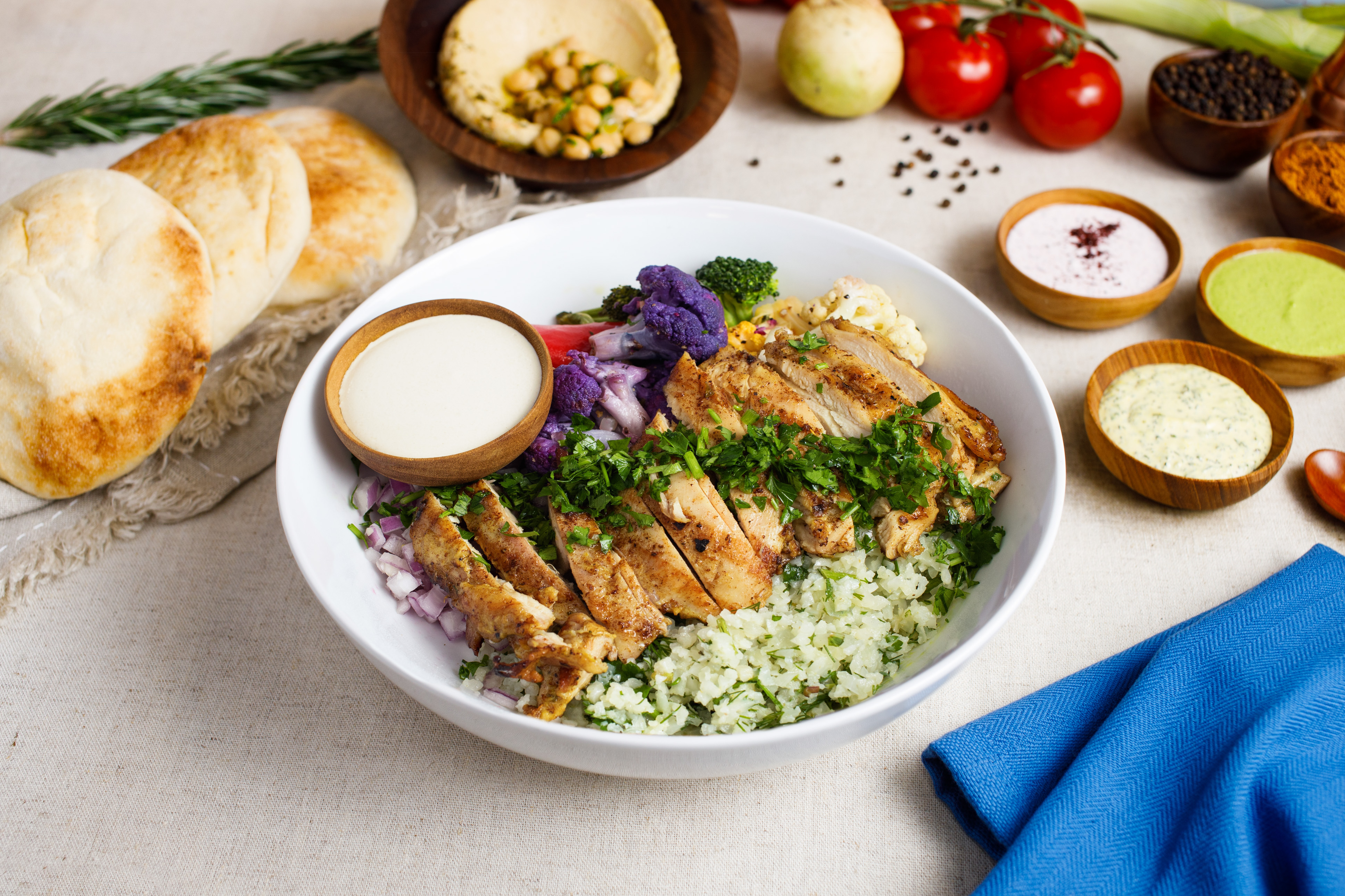 Keto Greek Chicken Rice Bowl