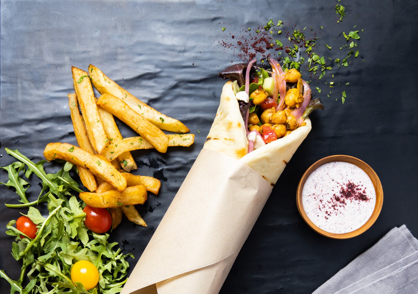 Chickpea Shawarma Wrap