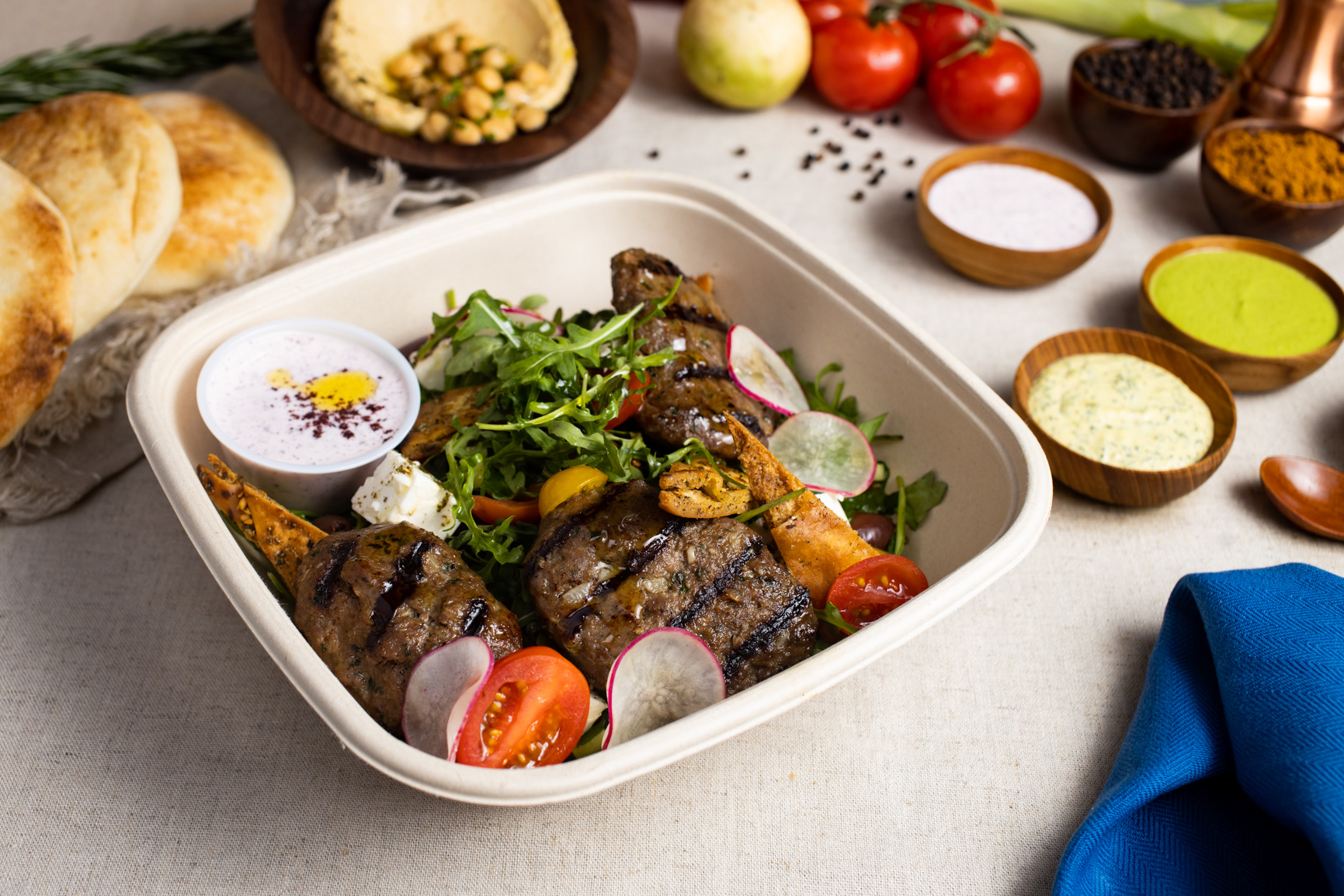 Beef Kabob Salad