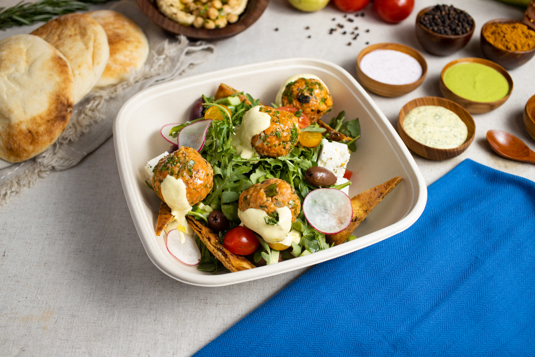 Red Lentil Balls Salad