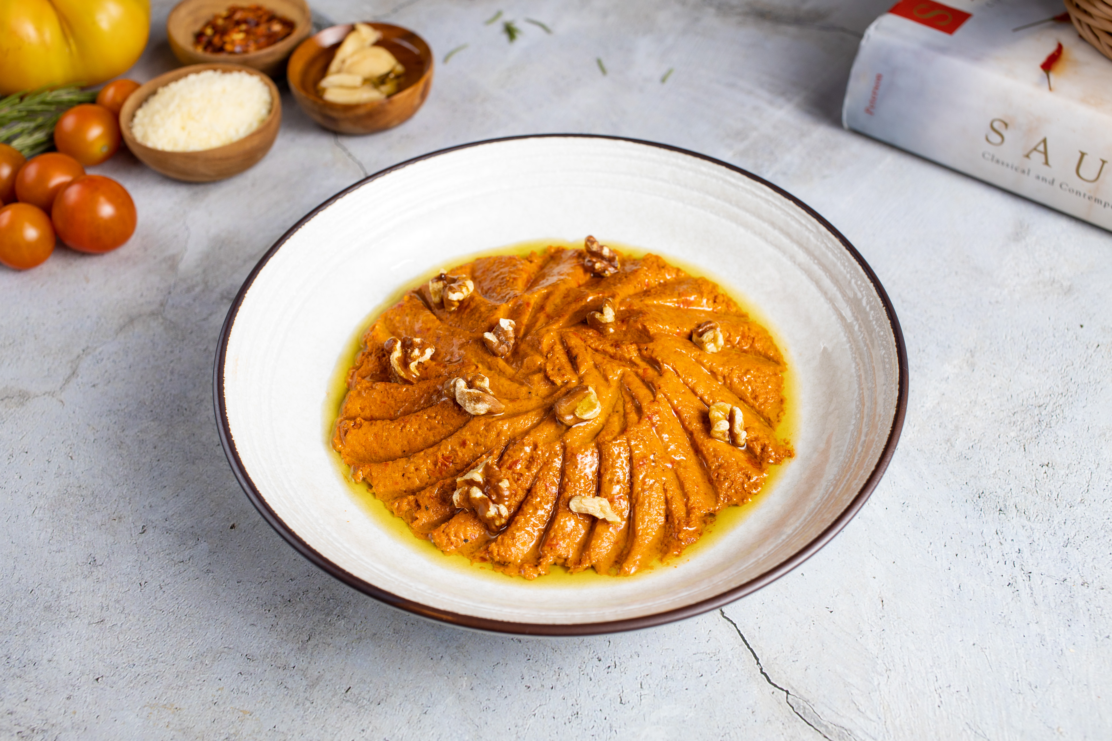 Roasted Red Bell Pepper and Walnut Dip (Muhummara)