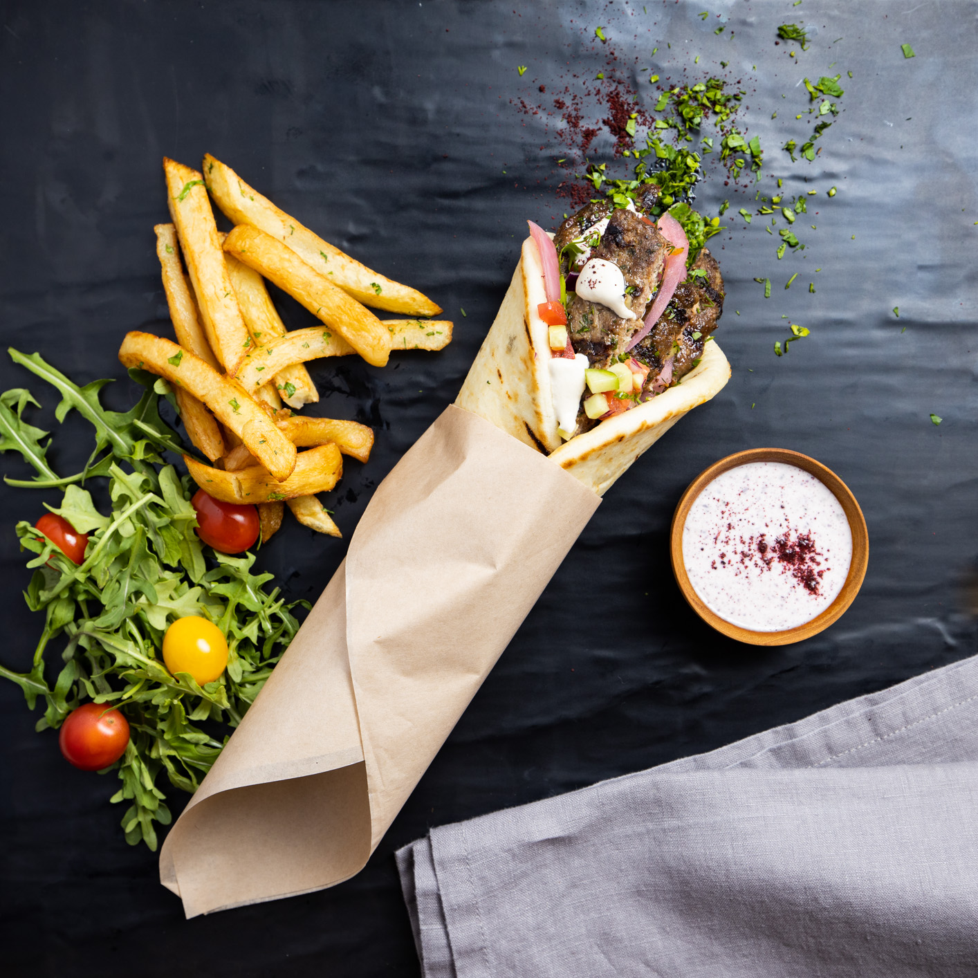 Lamb & Beef Kabob Wrap