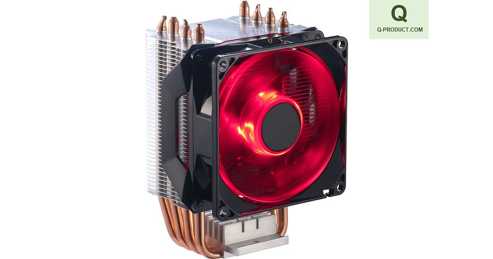 Amazon Basics Computer Cooling Fan with Cooler Master Technology, CPU Air Cooler, 4 Heat Pipes, RGB LED PWM, Aluminum Fins